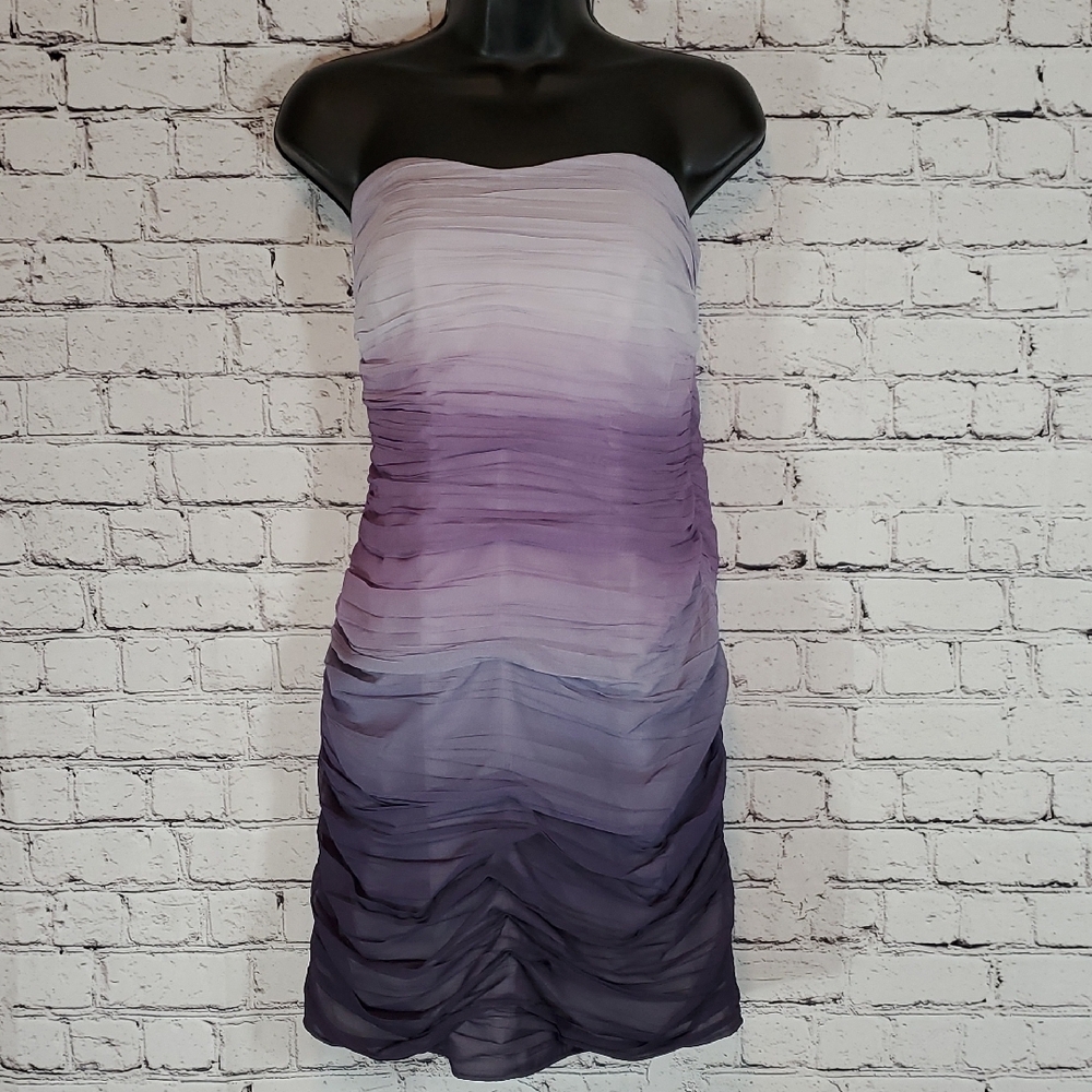 INC. International Concepts Purple Ombre Strapless Dress Size 6 NWT